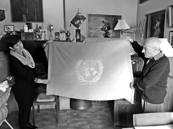 concetto guttusoricon bandiera ONU