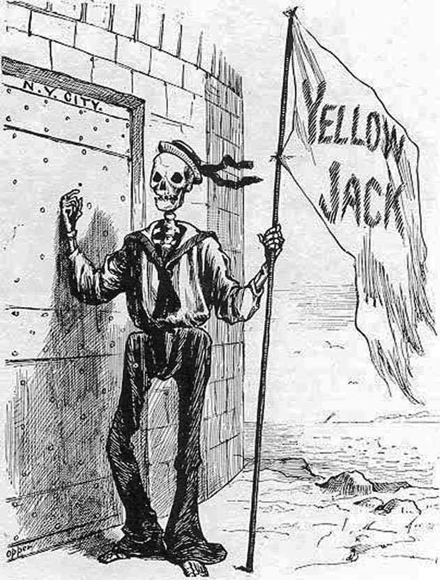 Caricatura del malattia della febbre gialla