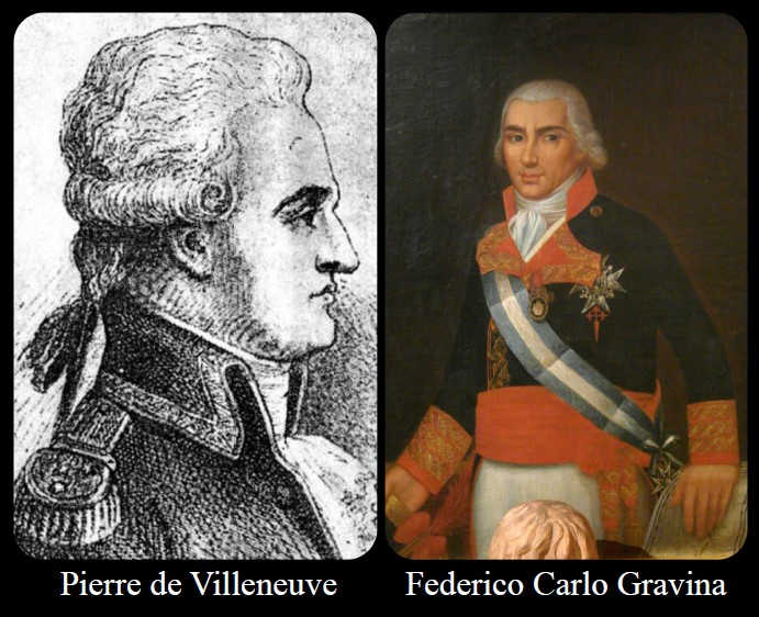 Gli ammiragli Pierre Villeneuve e Francesco Gravina