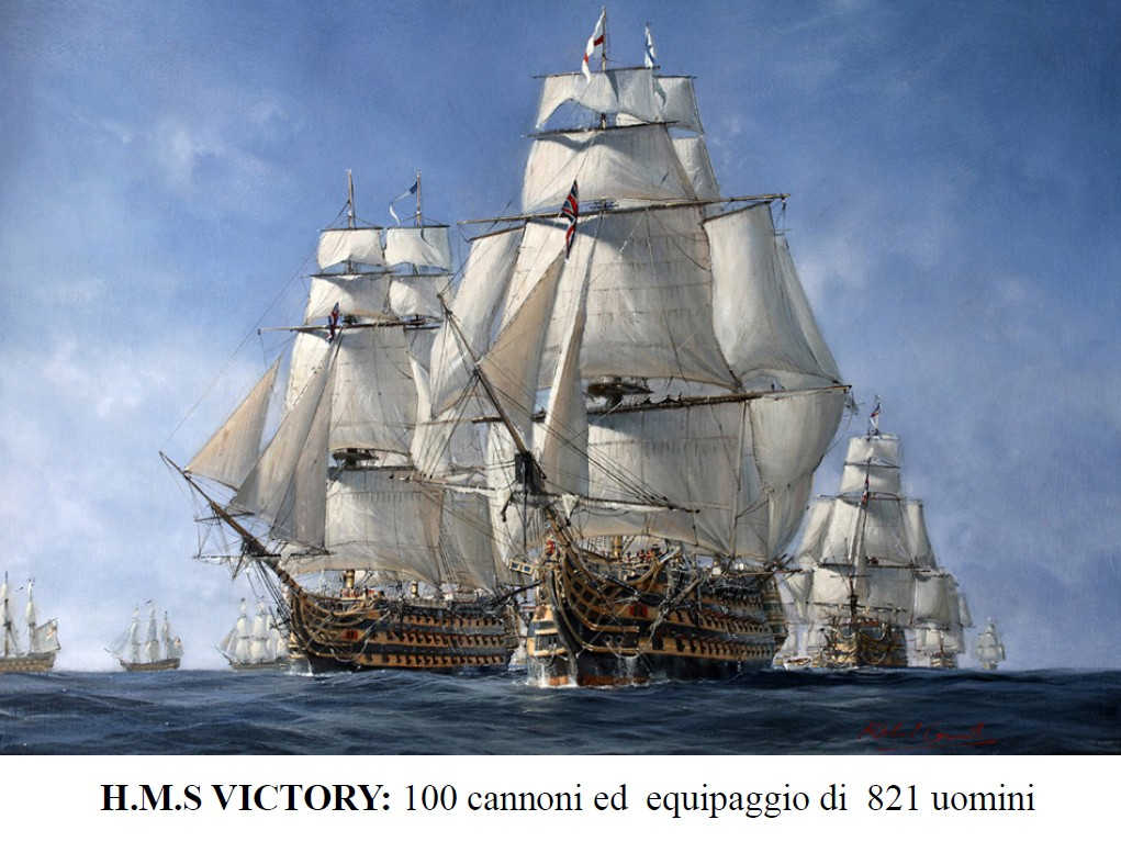 La Victory durante la battaglia di Trafalgar