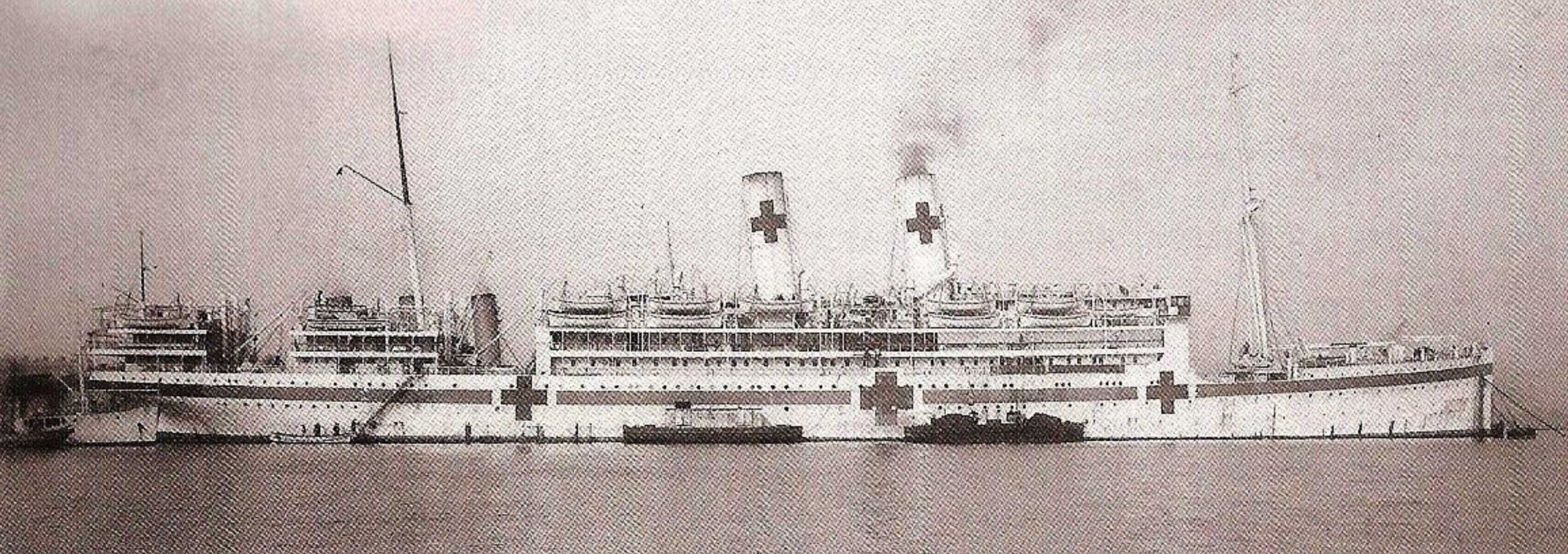 La nave ospedale italiana Gradisca
