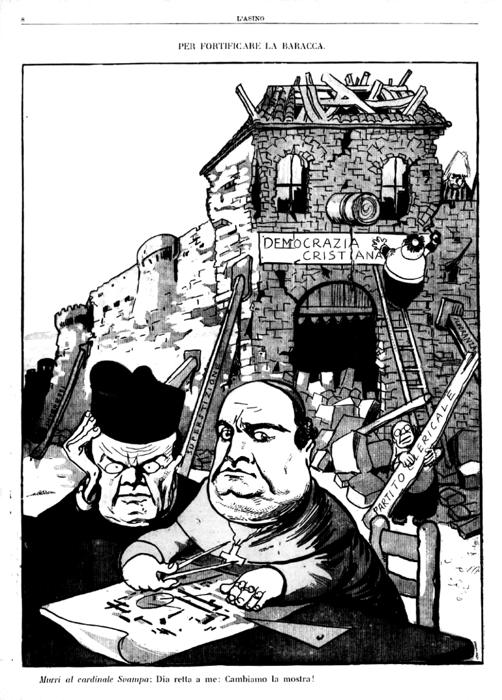 La Democrazia Cristiana di Romolo Murri - vignetta satirica